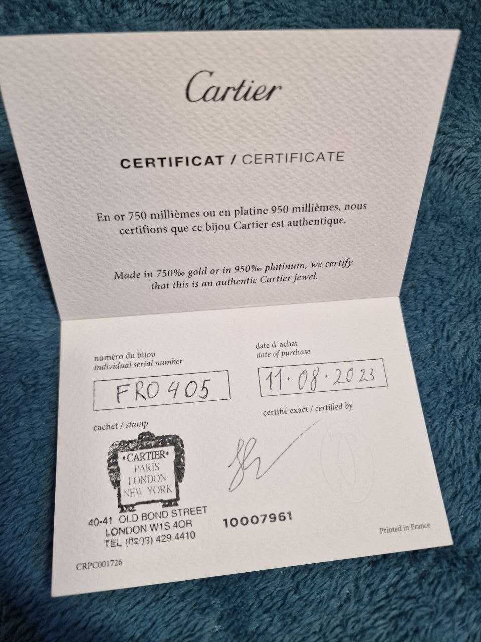 Браслет cartier juste un clou (цвях)