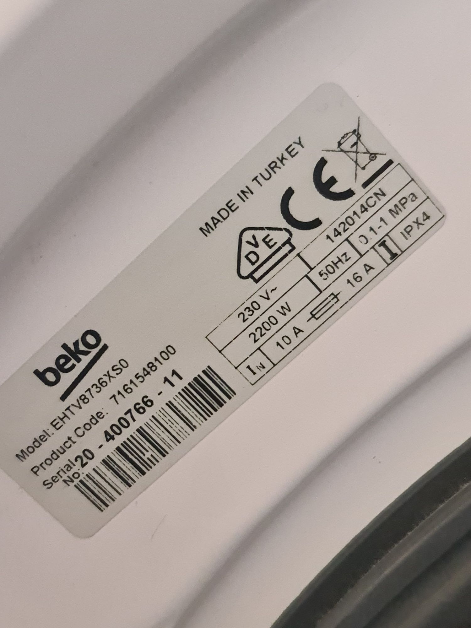 Pralko suszarka Beko EHTV8736XS0