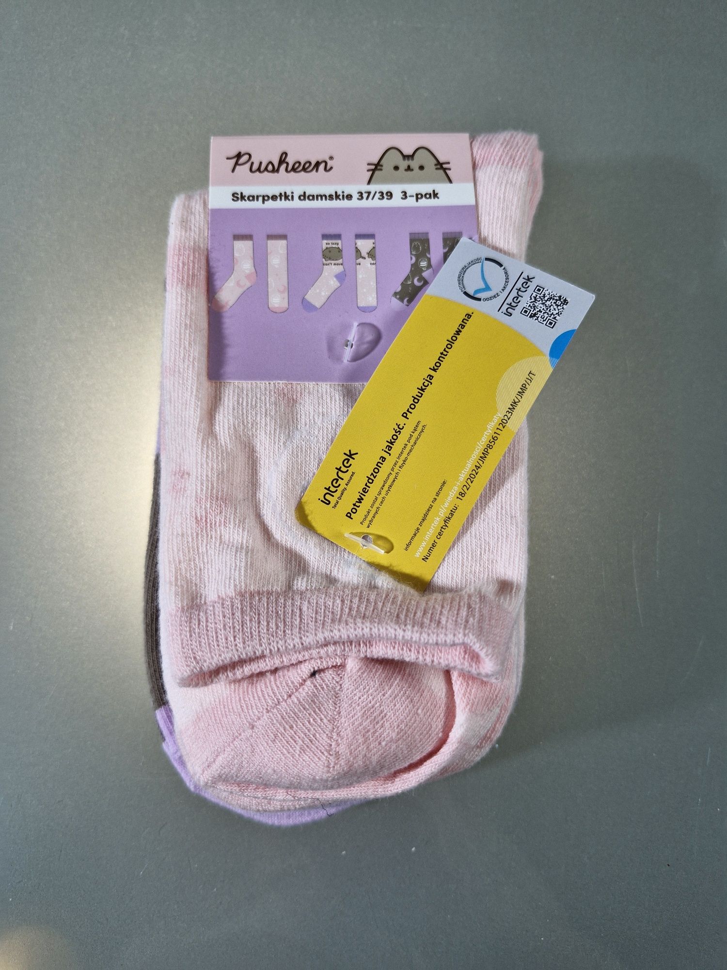 Pusheen Skarpetki 3-Pak Damskie Rozmiar 37-39