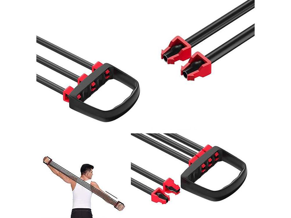 Ekspander Do ĆWICZEŃ 5 GUM OPOROWYCH FITNESS. Regulowany Solidny