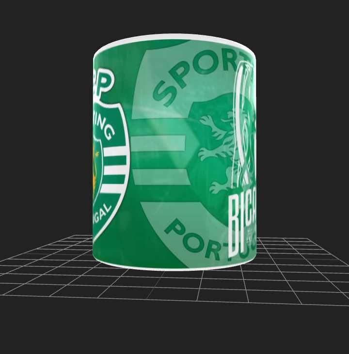Canecas Estampadas Personalizadas Sporting Bicampeão e Dobradinha
