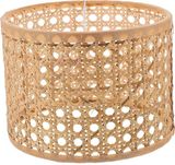 Mały Abażur Ratanowy Vintage E27, 16x12 cm Baluue