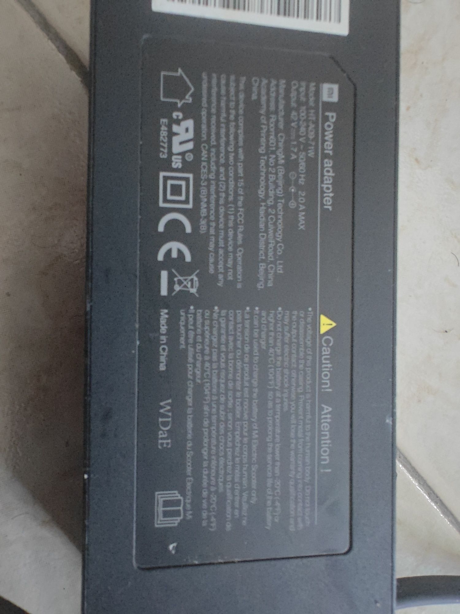 Fonte/ carregador Xiaomi m365