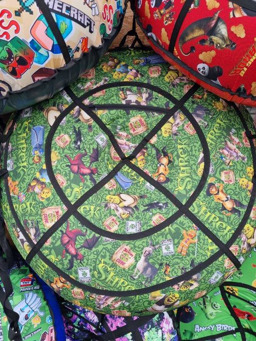 Плюшка для катання, тюбінг санки,  надувний тюб