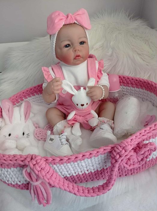 Lalka w typie reborn z wyprawką prezent lala cała winylowa