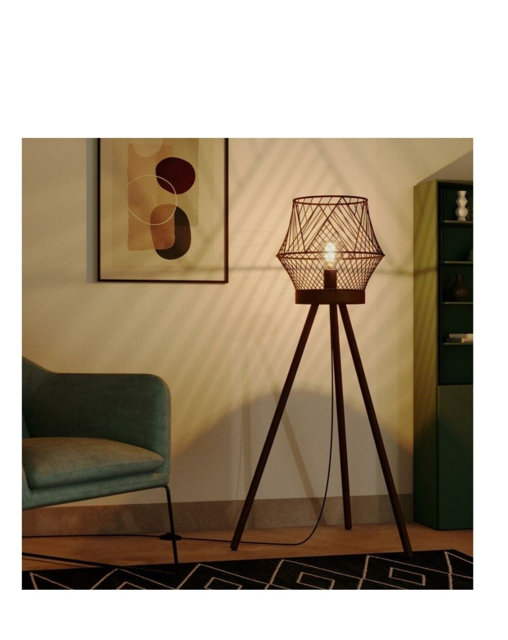 Lampa podlogowa Kanel czarna nowa e27