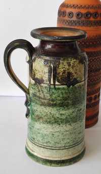 Stary wazon ceramiczny, studyjny sygnowany, Design Vintage