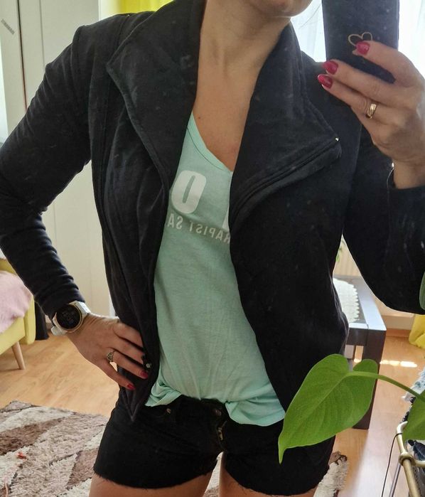 Czarna marynarka żakiet ala ramoneska Noisy May S