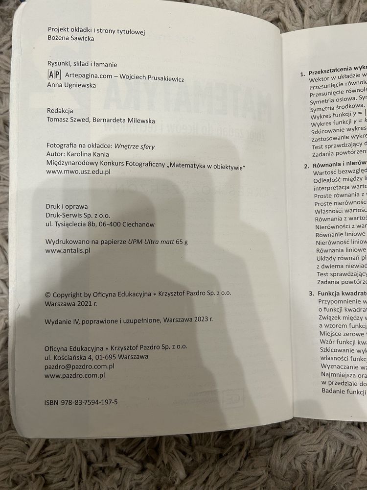 Matematyka rozszerzenie 2 pazdro