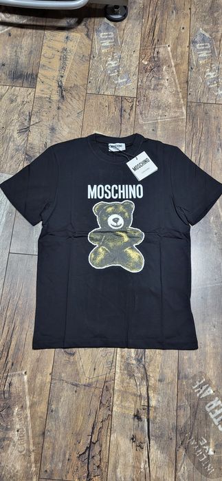 Czarna koszulka męska t-shirt bawełna premium miś tous L