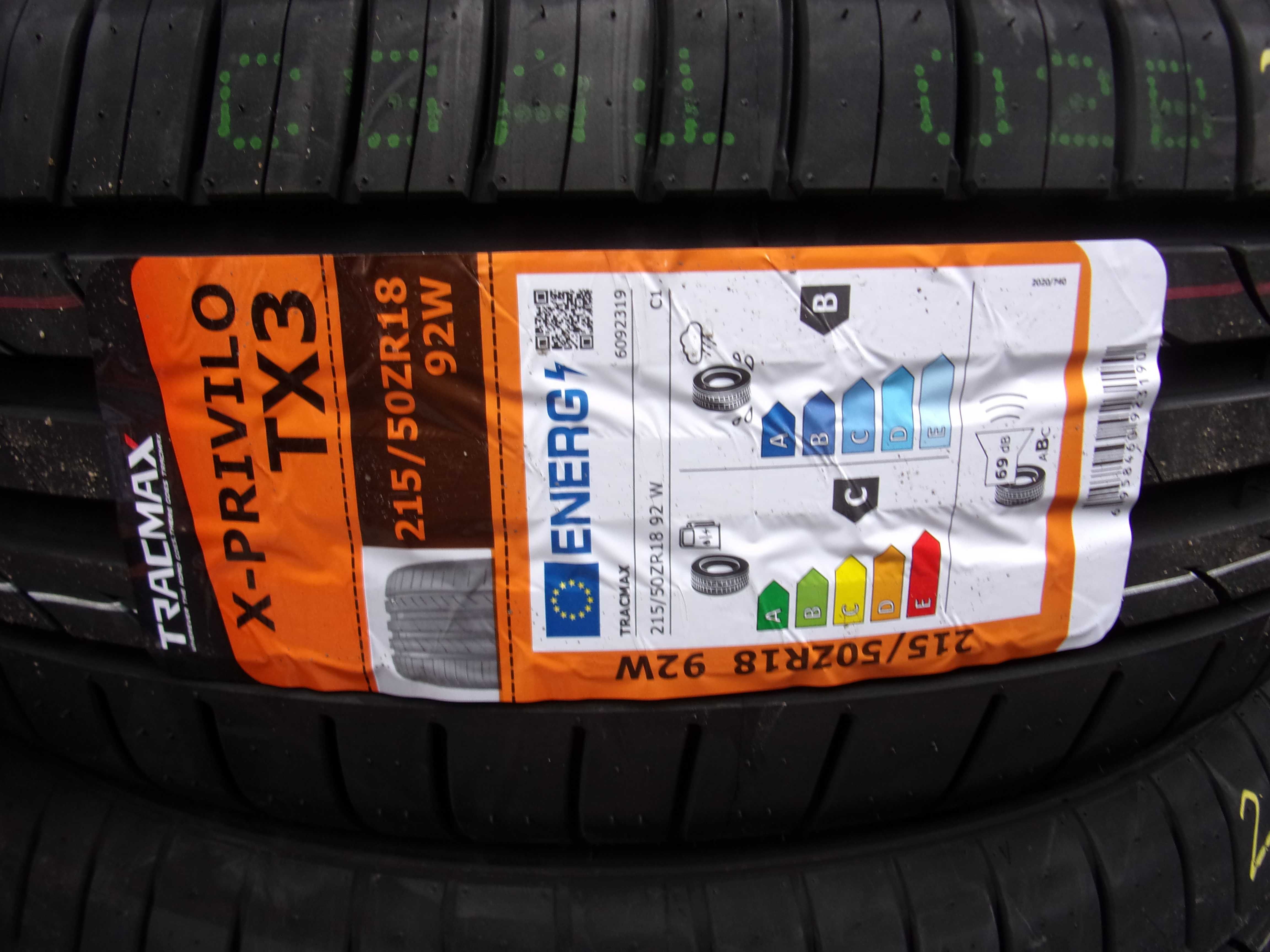 Nowe opony letnie Tracmax 215/50/18 92W 2024r