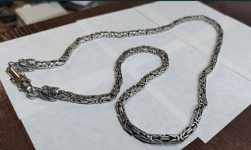 ЛИСИЙ  ХВОСТ Серебряная  цепочка . Вес 85 грамм / 55см  925пр  Новая