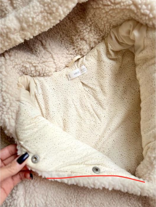 Шубка для дівчинки MANGO з еко хутра