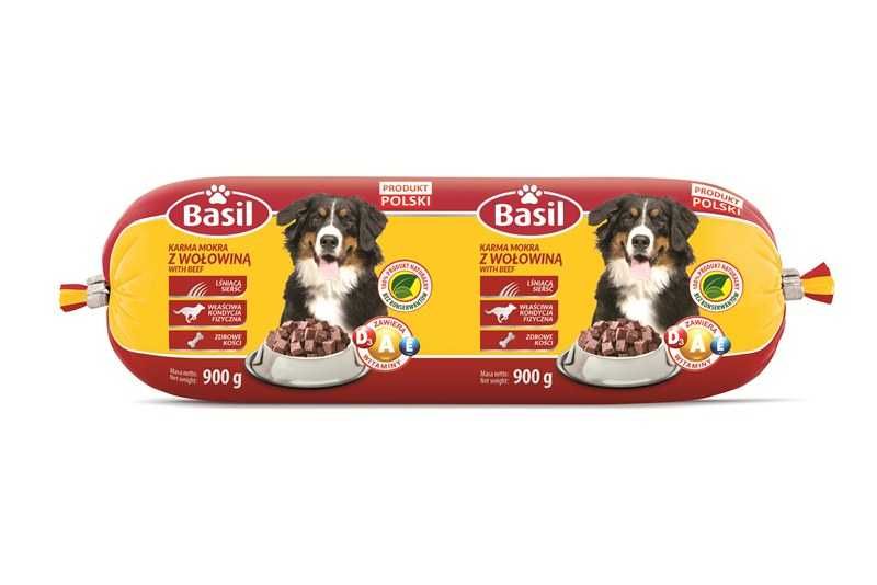 Karma mokra dla psa 20 szt z wołowiną Basil 900 g