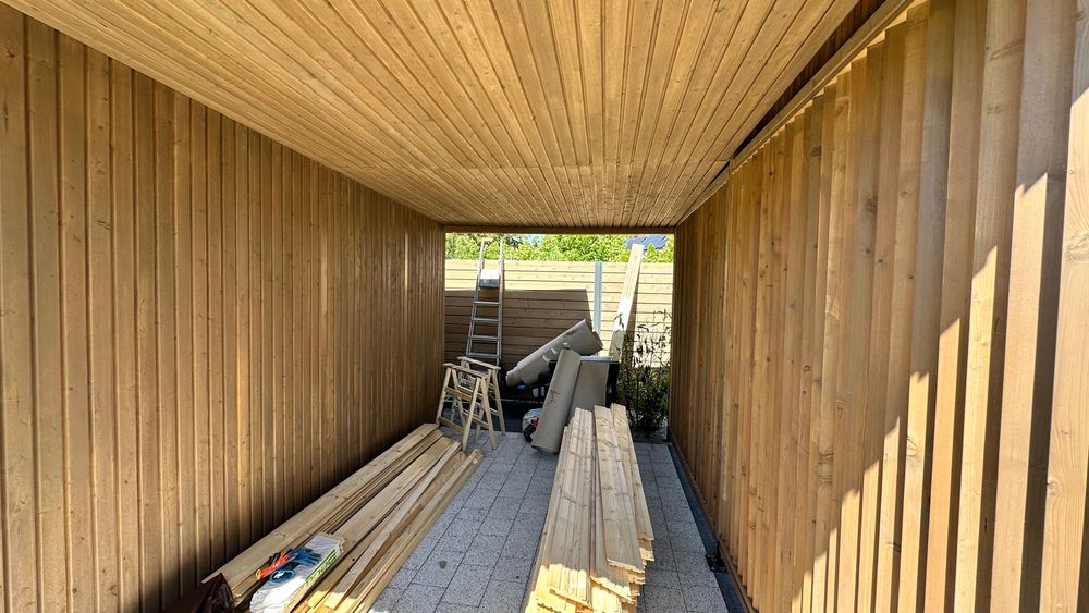 Domek narzędziowy z altaną Modrzew Syberyjski