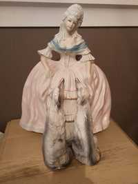 Figurka porcelanowa Dama z psami.  Piękna Duża jak Rosenthal Royal Dou
