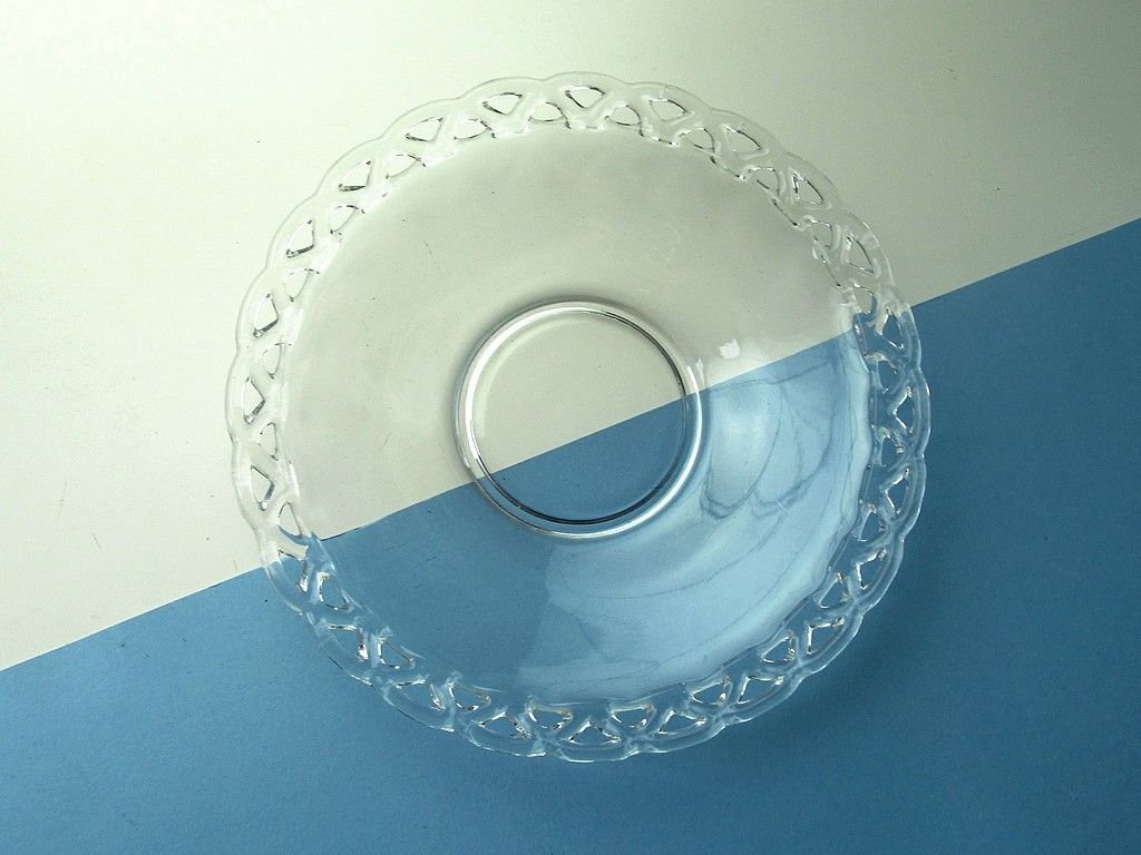 1960 designerski szklany talerz patera