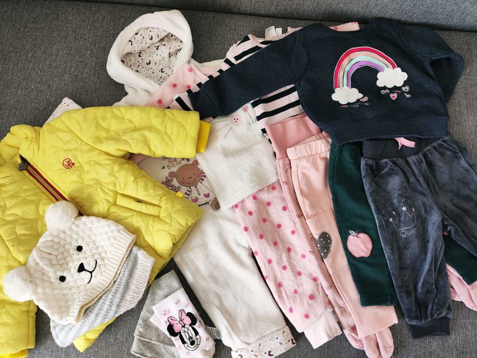Zimowa paka ubrań rozm.74 dziewczynka