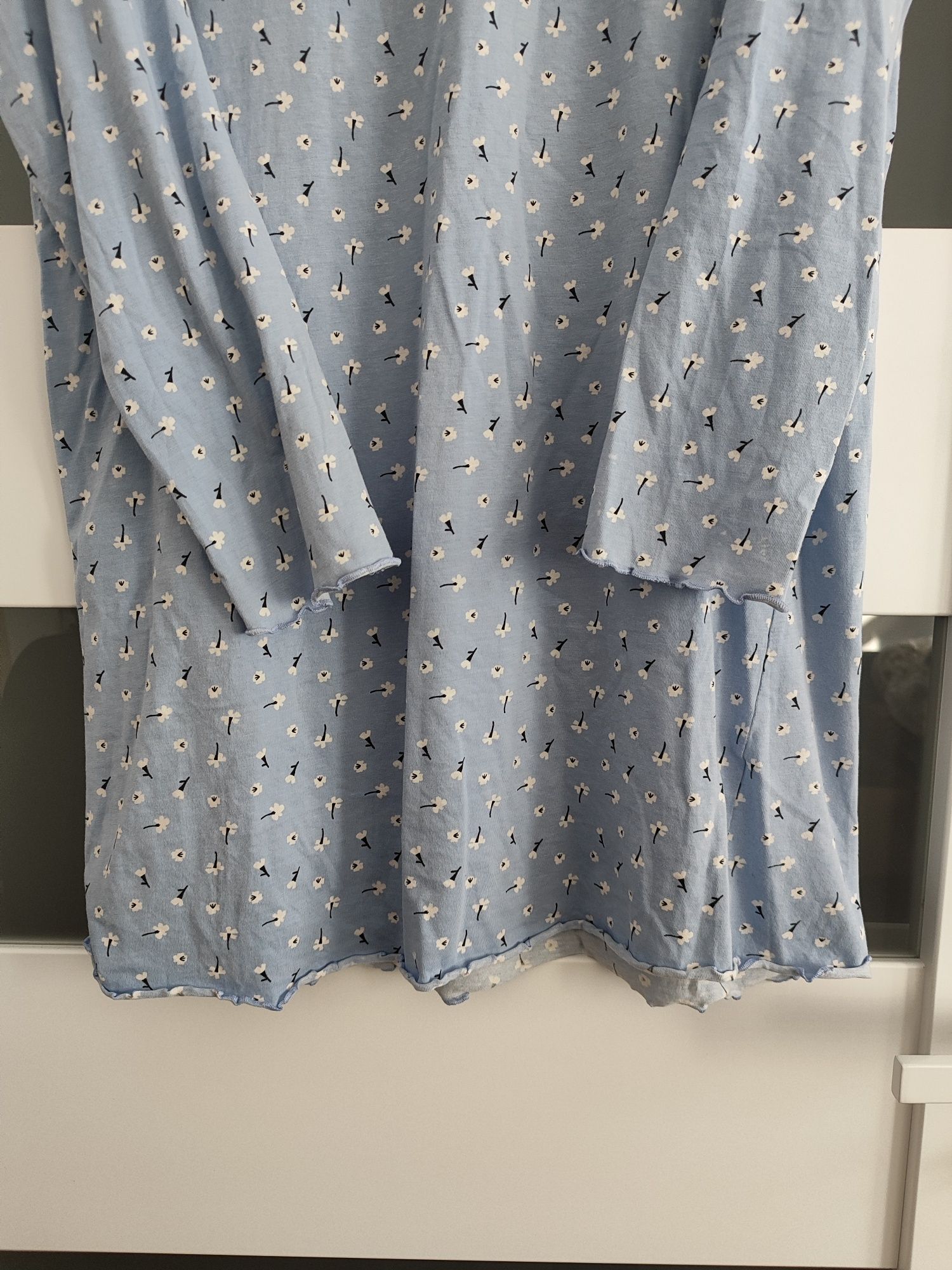 Piżama ciążowa koszula Tezenis S/M w kwiatuszki luźna ciąża dziecko ka