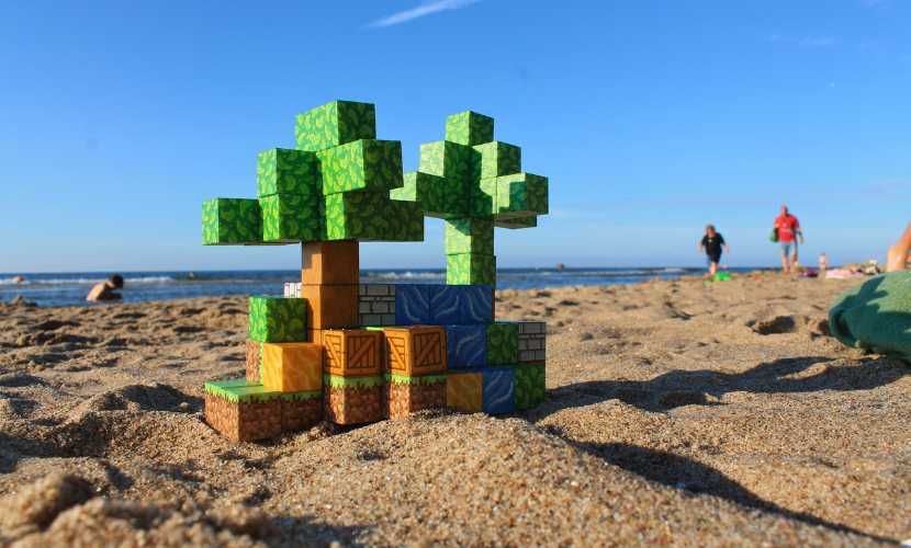Magnetyczne klocki jak Minecraft – 100 elementów biom leśny NOWYGratis