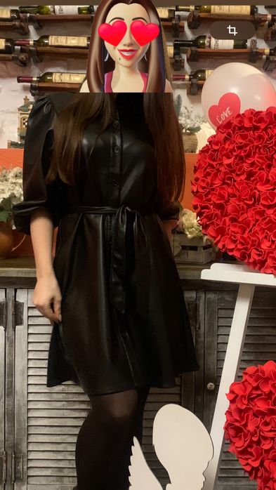 Плаття із еко шкіри , чорна сукня ,рощмір s/m навіть L