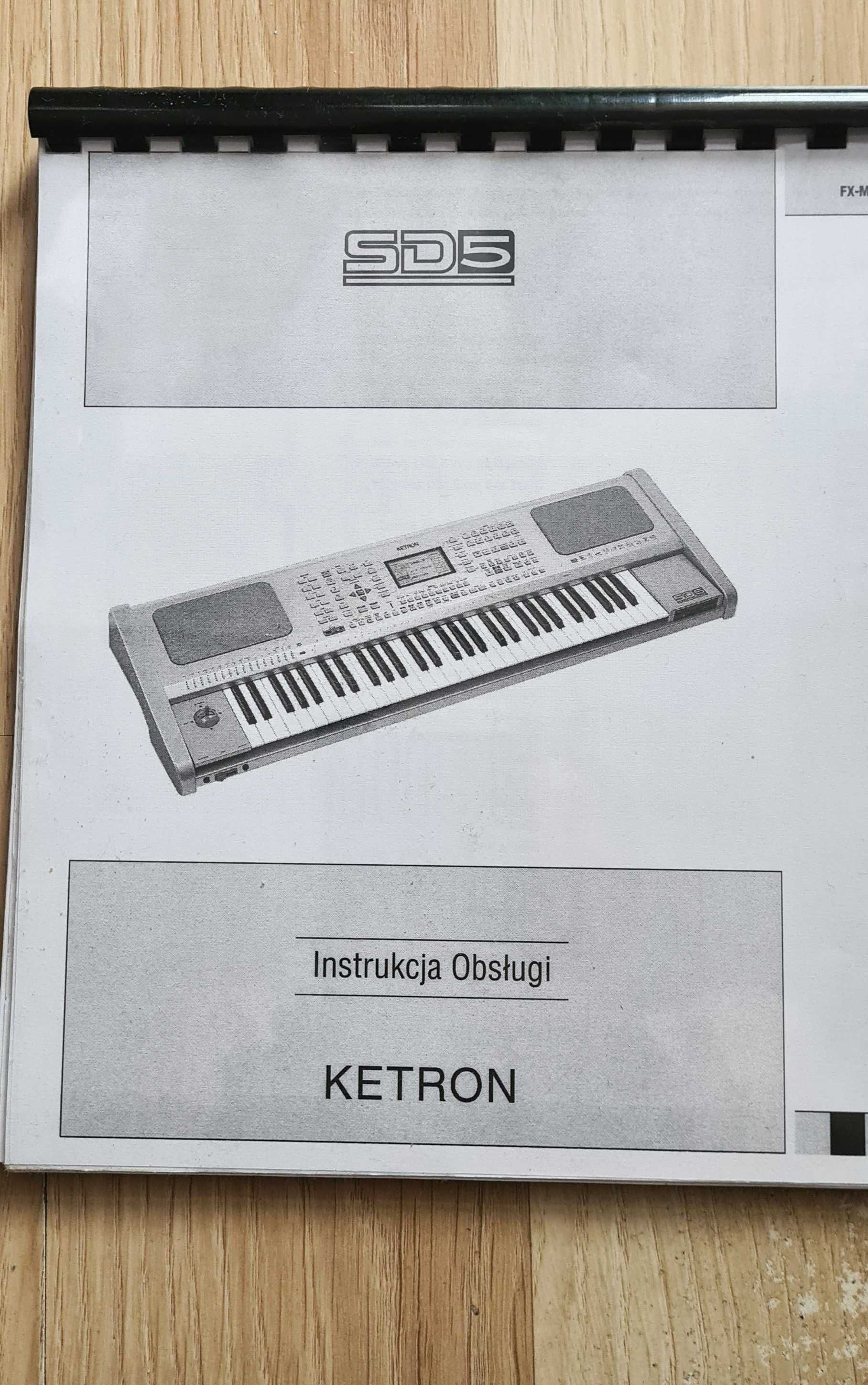 Ketron SD5 sprzedam Papierową Instrukcję PL.