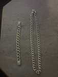 Corrente e pulseira de prata 915