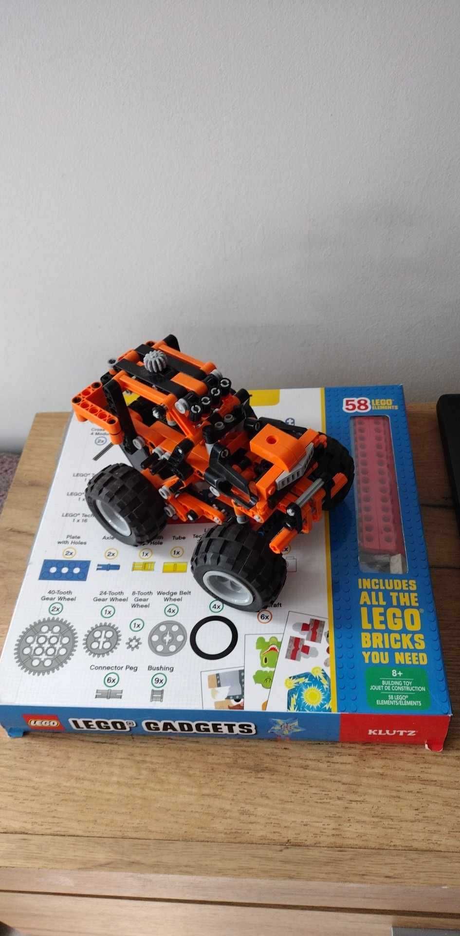 Stare zabawki Lego Technic traktor ciągnik i klocki Gadgeds książka