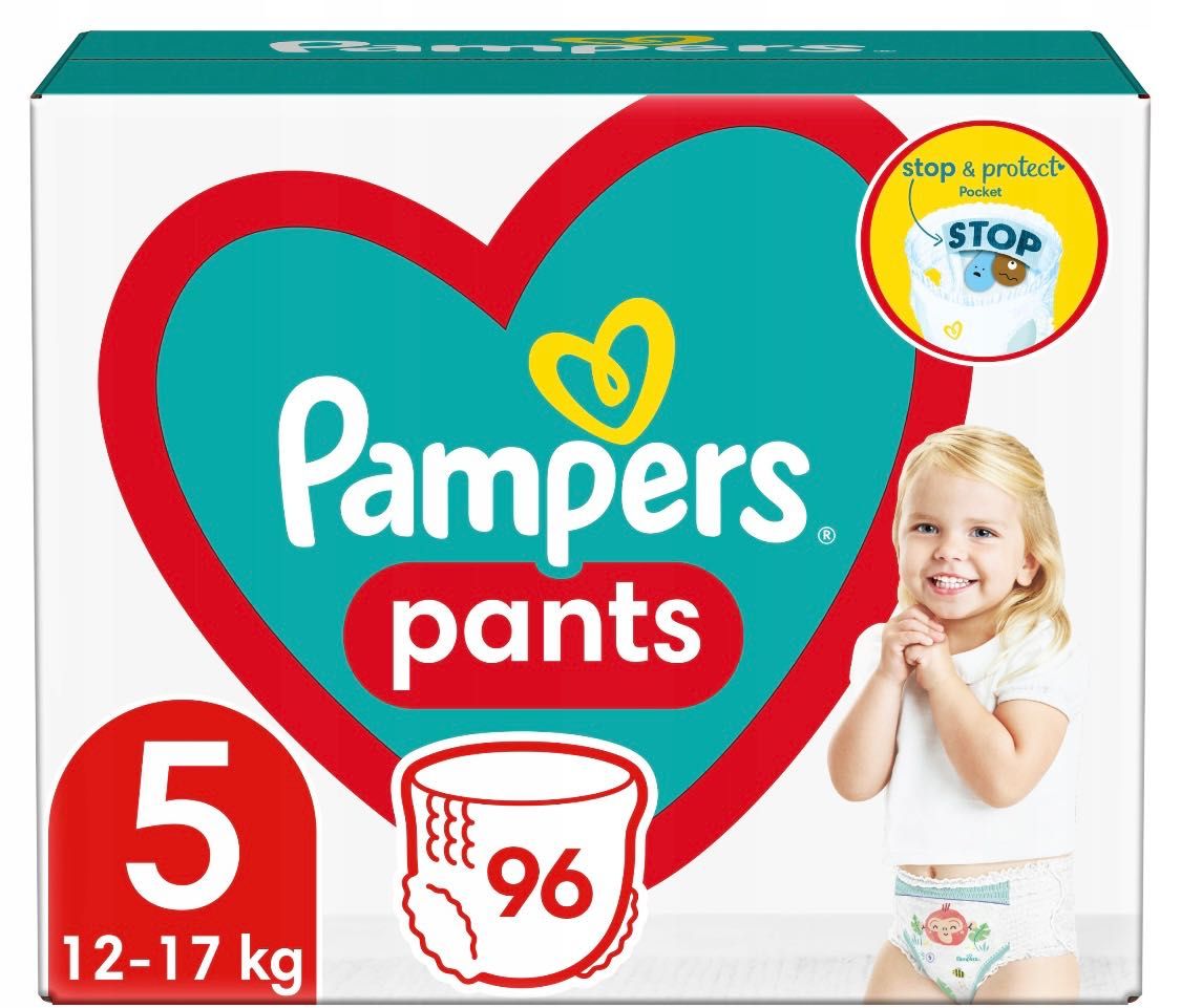 Pampers Pants  Pieluchomajtki rozmiar 5 12-17 kg 96 szt. - Promocja!