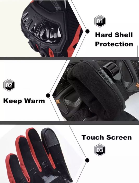Novas - Luvas de inverno para moto Tamanhos disponíveis M, L e XL.