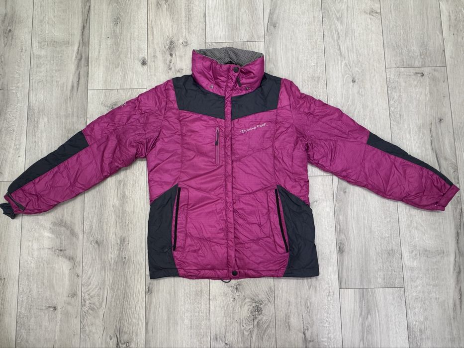 Зимова лижна яскрава куртка пуховик running river. massimo dutti
