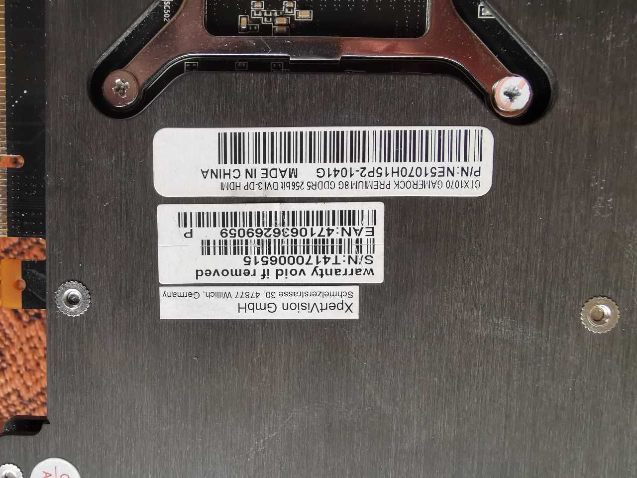 Palit Game Rock gtx  1070