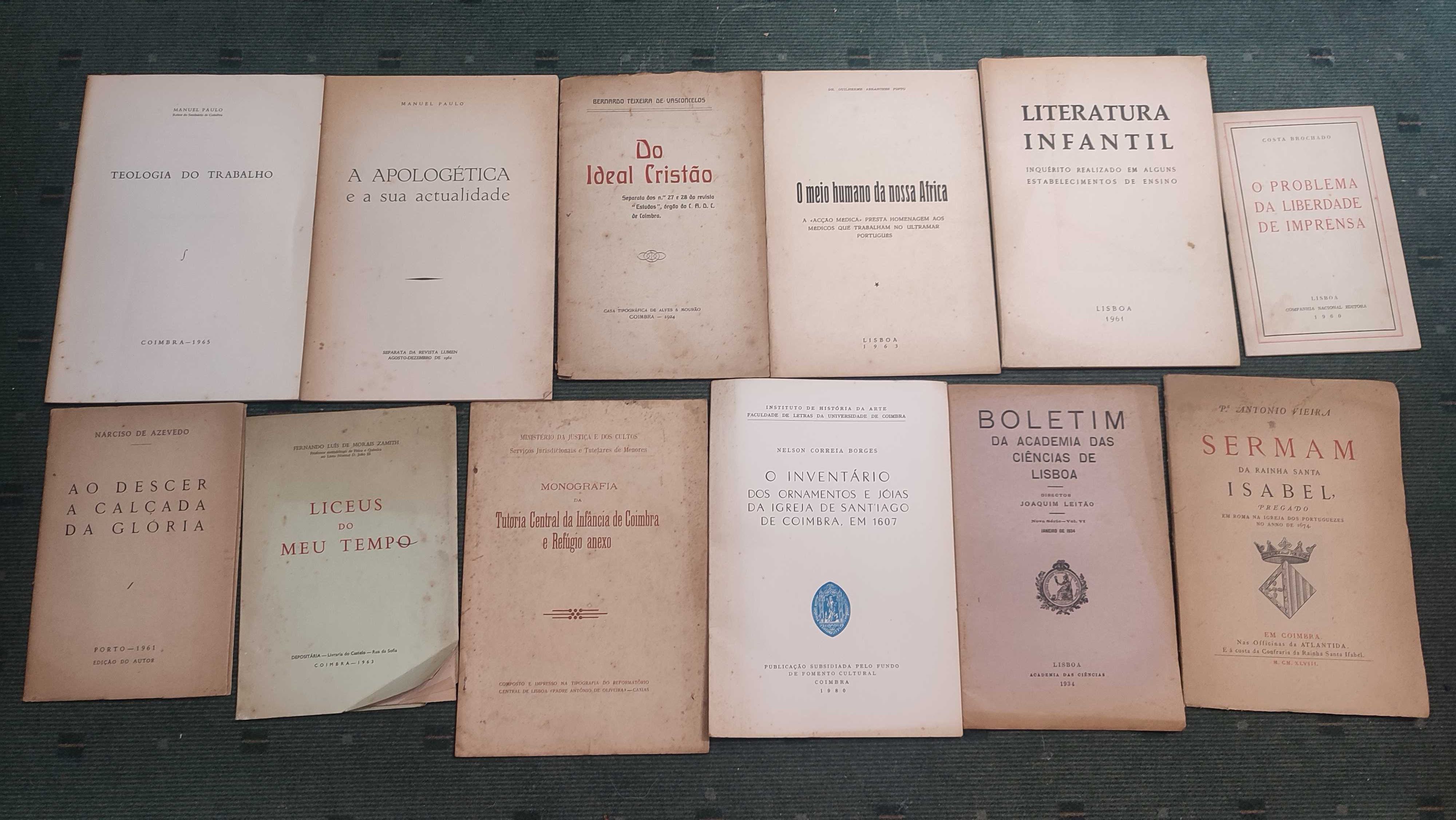 Lote 95 Publicações Antigas Diversas, Históricas, Biográficas -Coimbra
