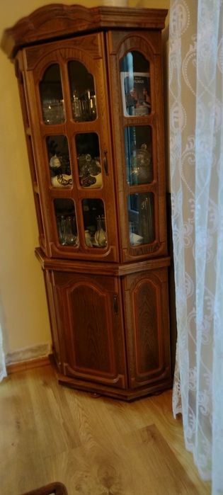 Narożnik witryna kredens komplet