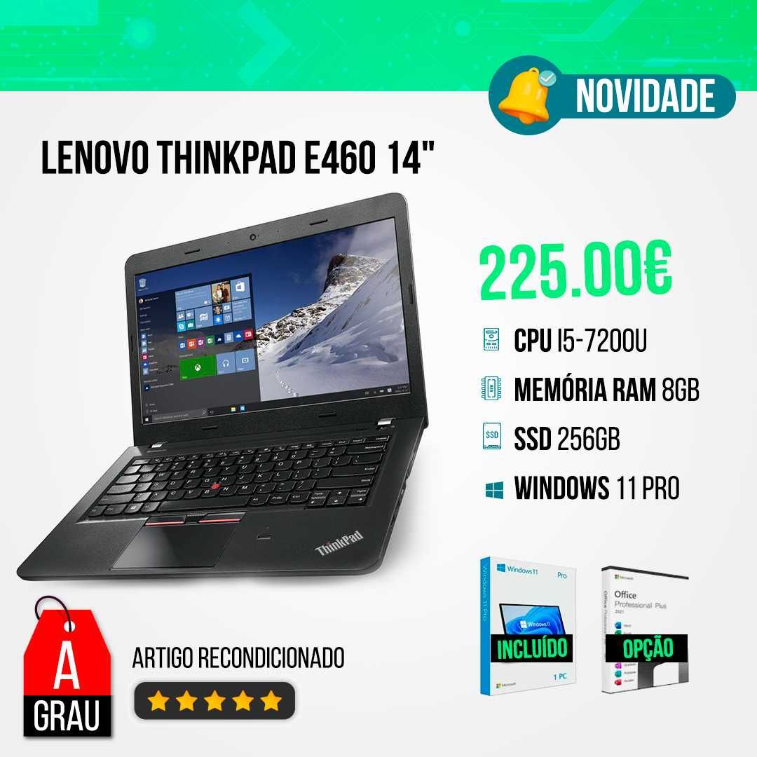 Lenovo Thinkpad E460 | i5-7200U | 8GB RAM | 256GB SSD | 14″