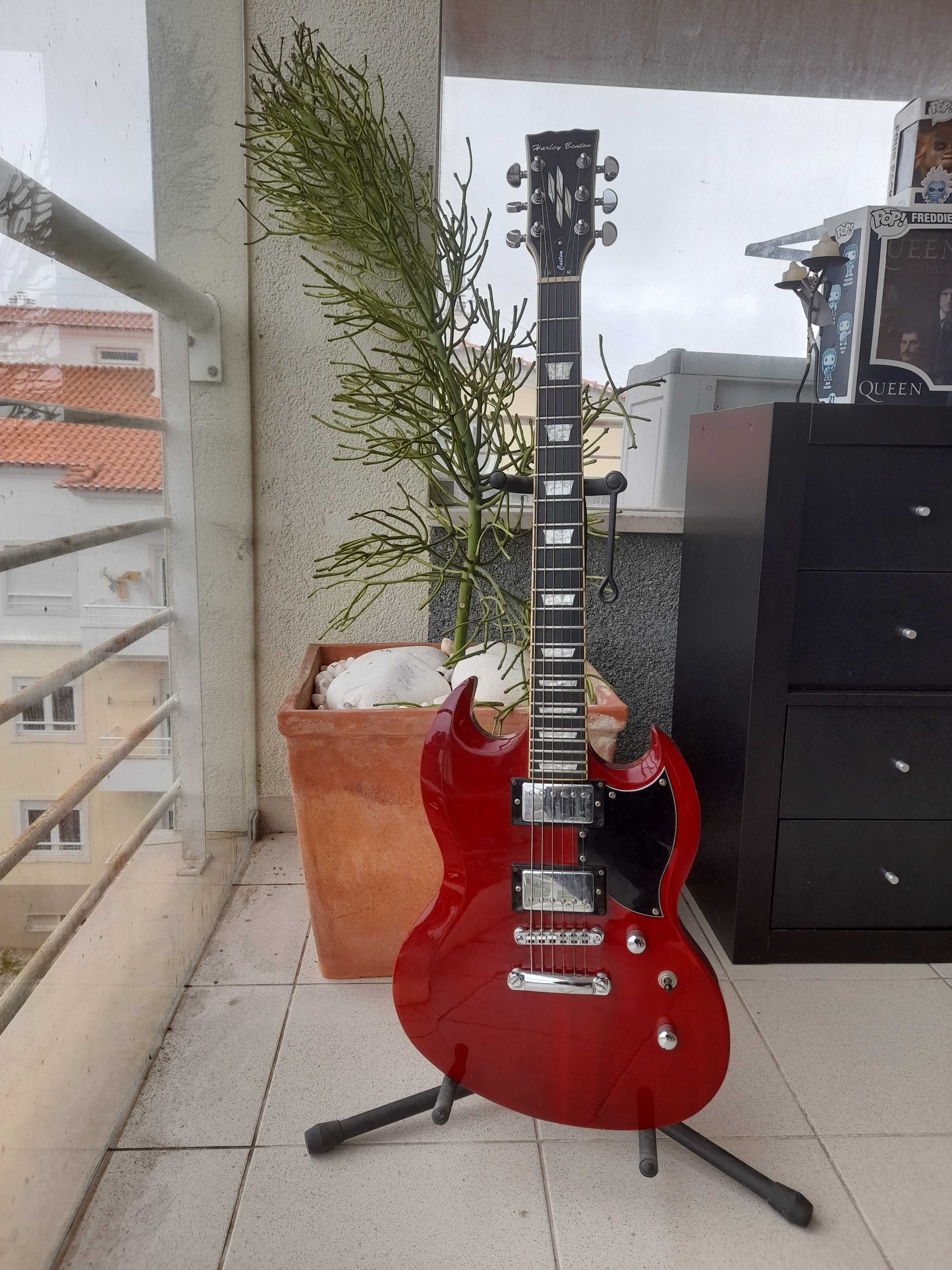 Guitarra Eléctrica Harley Benton DC Custom Cherry