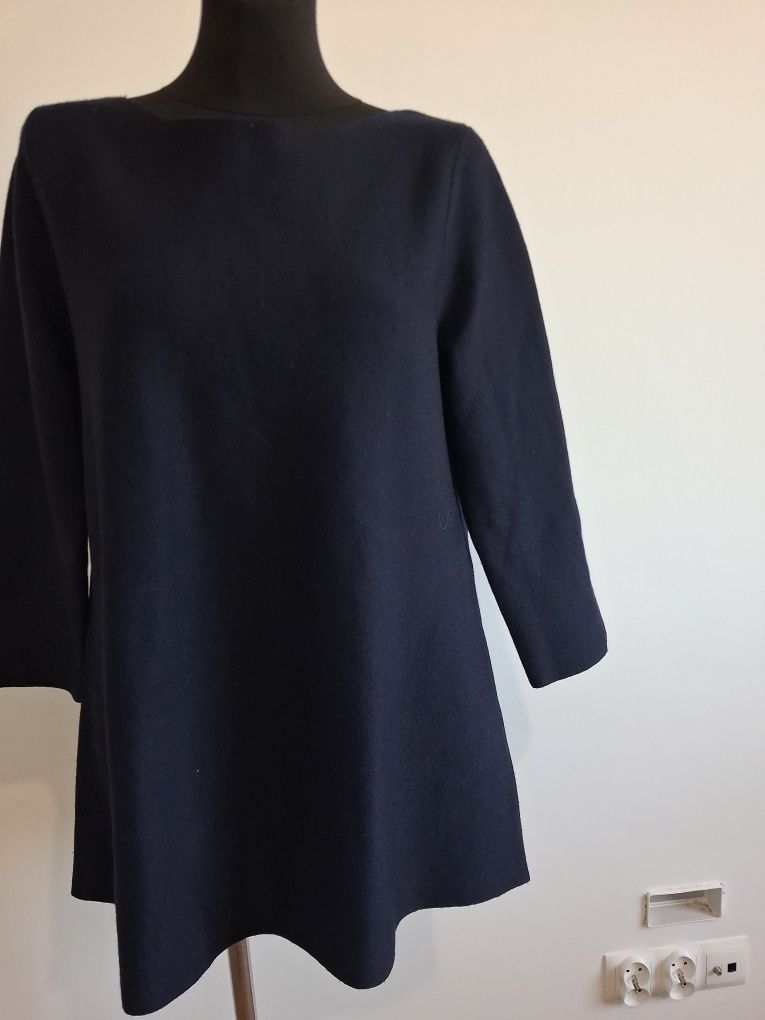 COS granatowy sweter wełniany M