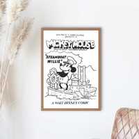 Plakat A3 - Mickey Mouse Steamboat Willie #1