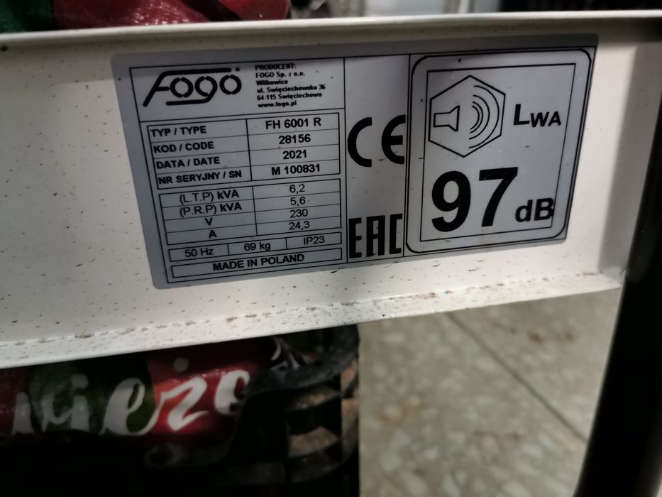 Agregat Fogo Fh 6001r