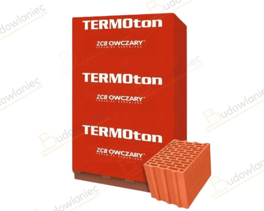 Cegła ZCB OWCZARY TERMOTON P+W 30cm S kl.15 cegła szlif pianka + dost
