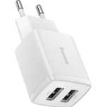 Ładowarka sieciowa Zasilacz Compact 2x USB-A 10.5 W Biała kod 358