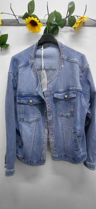 Nowa damska  katana jeans zdobiona 5xl r.52