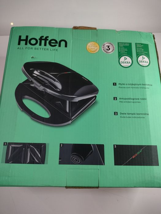 Opiekacz do kanapek Hoffen czarny sandwich 750 W