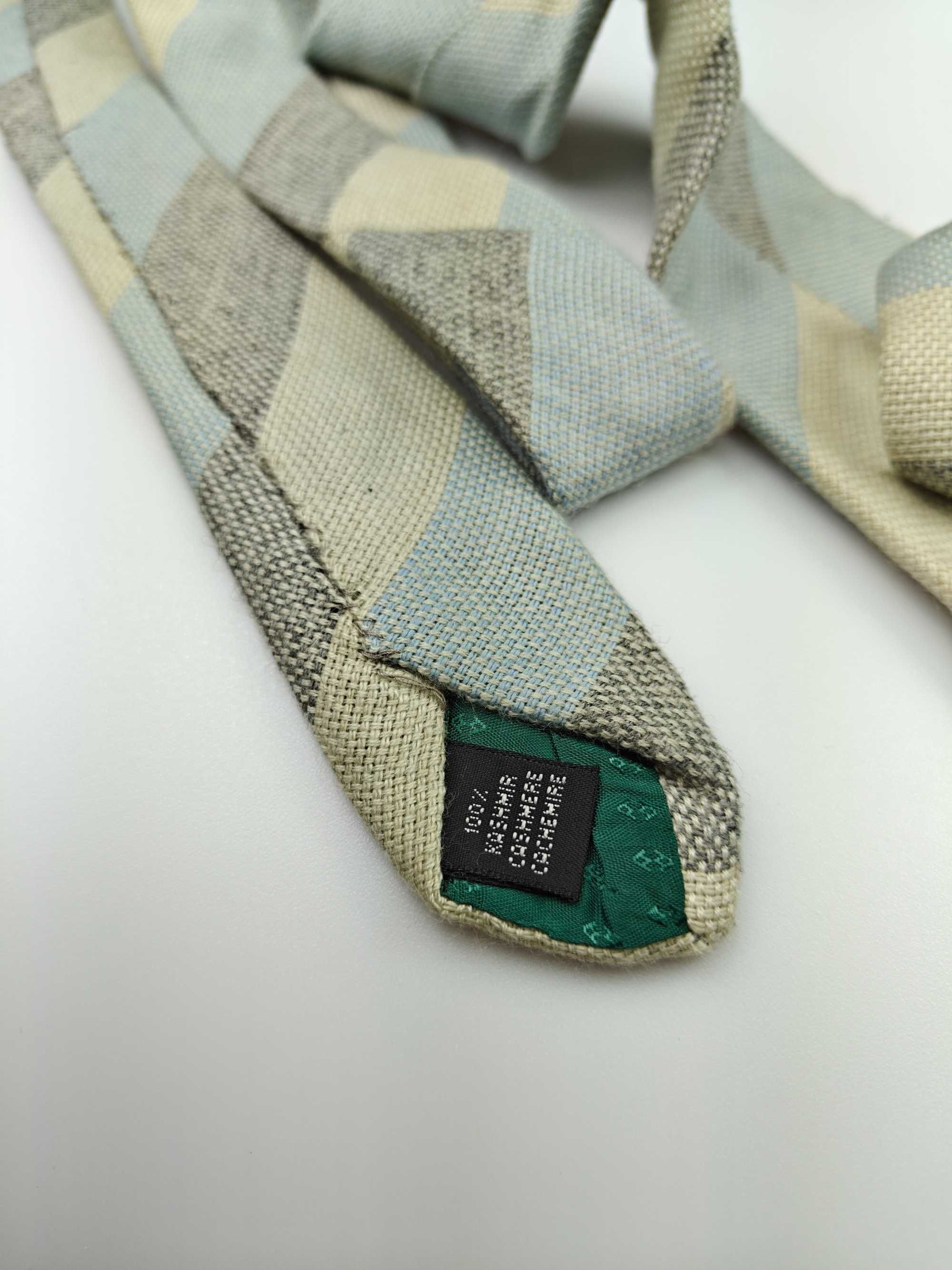 Zadi Andrew's Ties kremowy kaszmirowy krawat w paski regimental wrz09