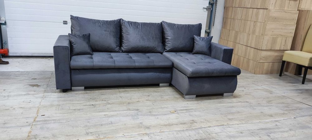 Sofa narożna HUGO z półką od producenta. Dowolna kolorystyka !