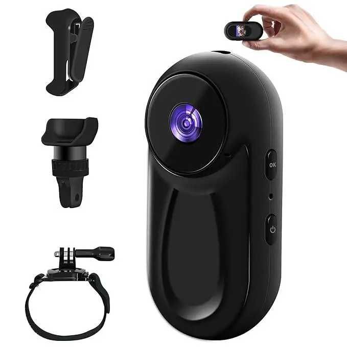 Міні екшн-камера 360° для шолома, мотоцикла, тварин і спорту (1080P)