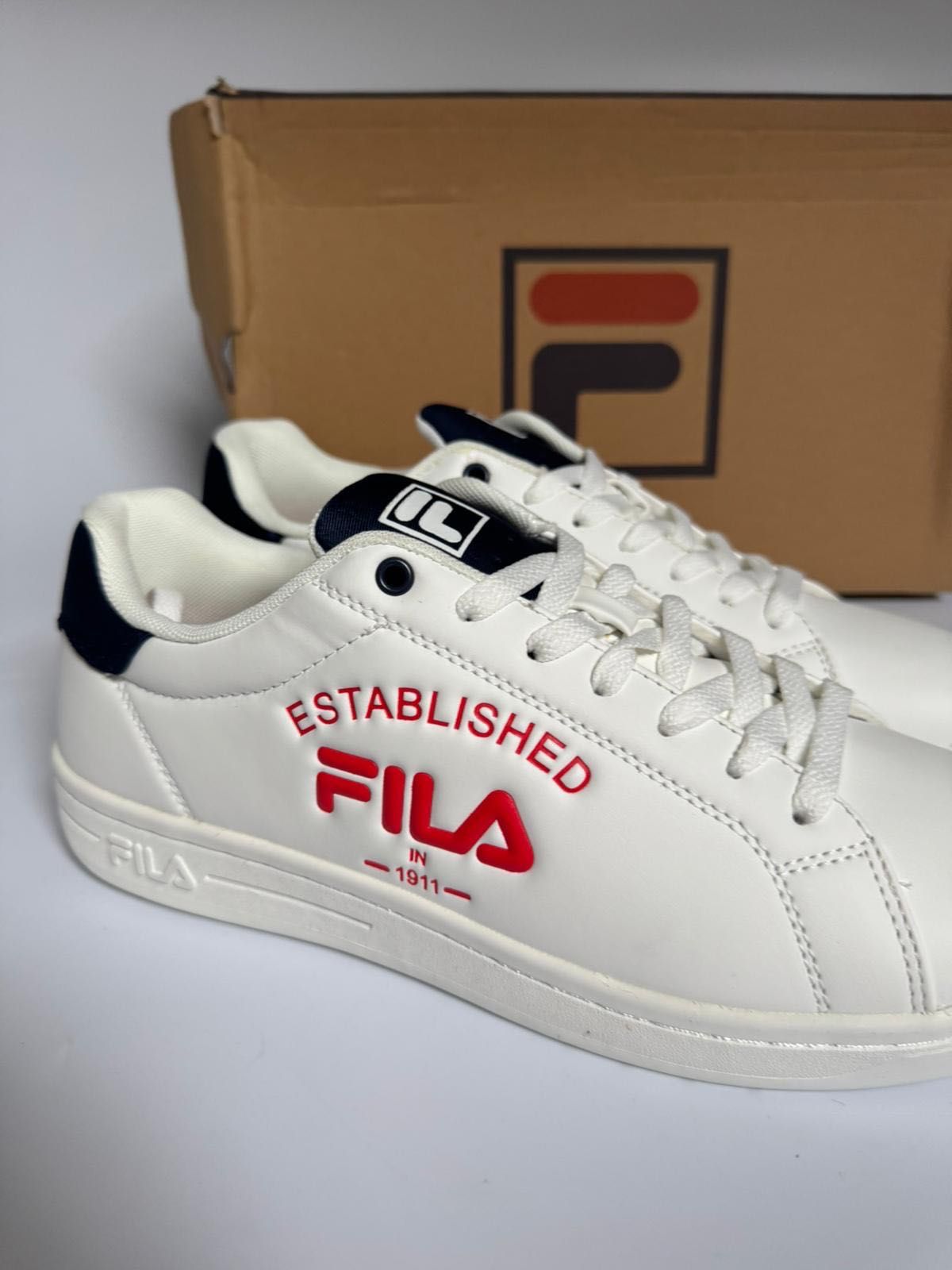 Nowe sneakersy męskie FILA CROSSCOURT 2 NT LOGO białe 44