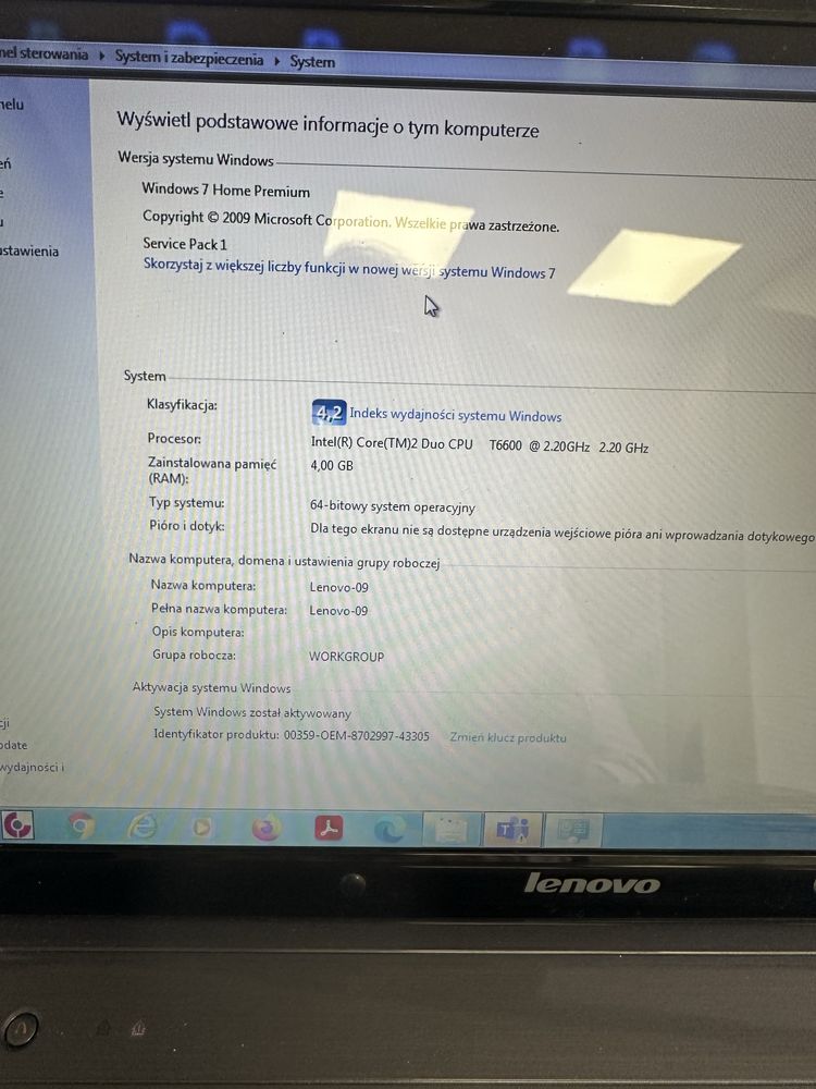 Sprawny laptop lenovo G550 dla dziecka, do internetu