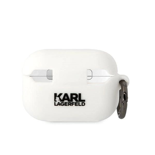 Etui Karl Lagerfeld Silicone Choupette Head 3D na AirPods Pro 2 - biał