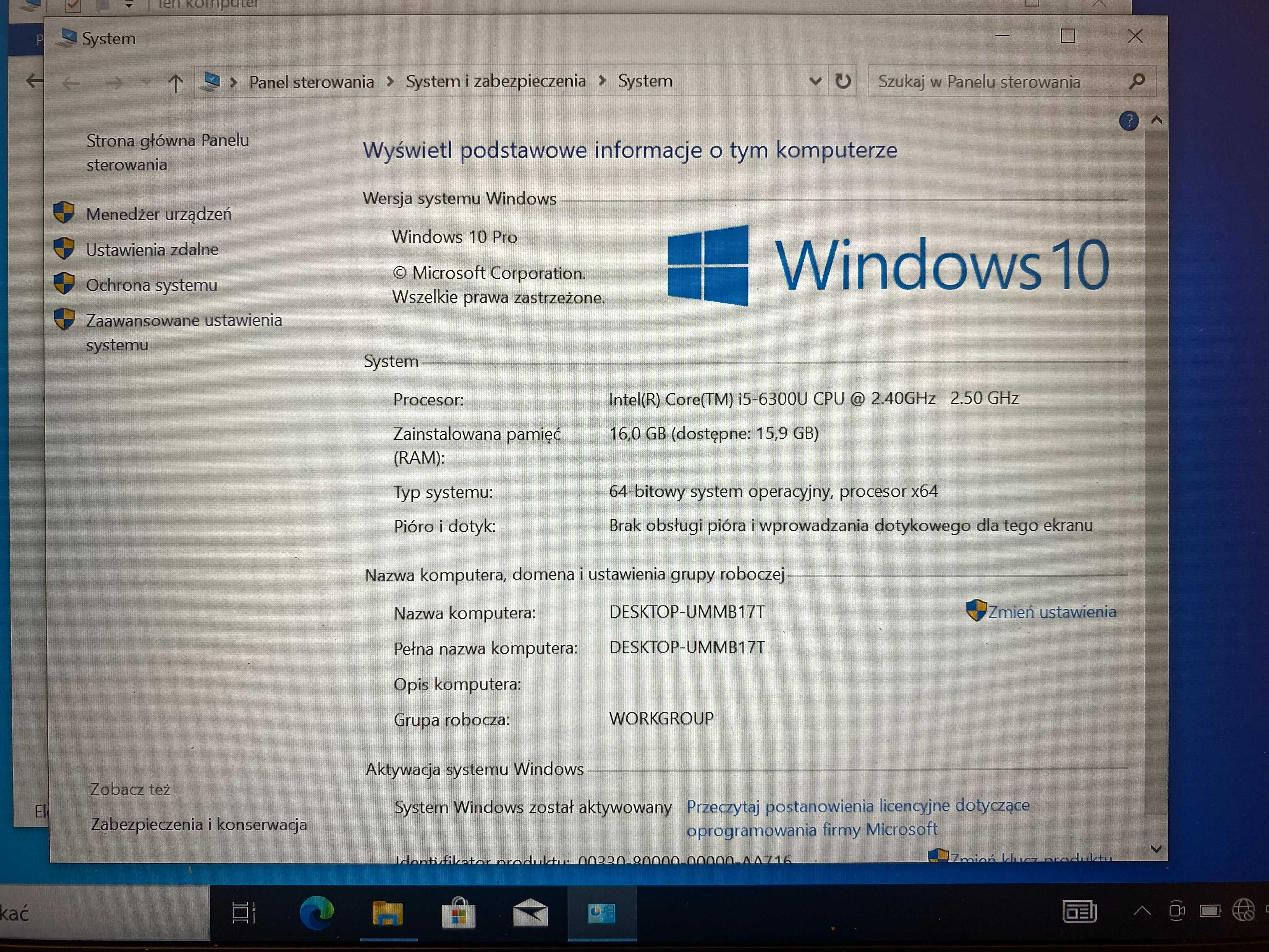 LENOVO T470 i5 16GB RAM 256GB SSD Office Windows 10 JAK NOWY
